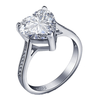 Heart Shaped Stone Solitaire Style Ring (8)
