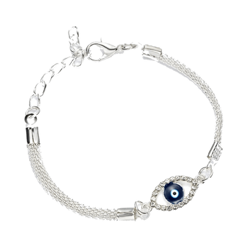 Crystal Blue Evil Eye Bracelet