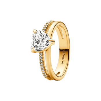 Double Band Heart Ring