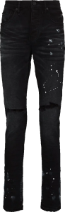 Purple Brand Paint Splatter-effect Skinny Jeans