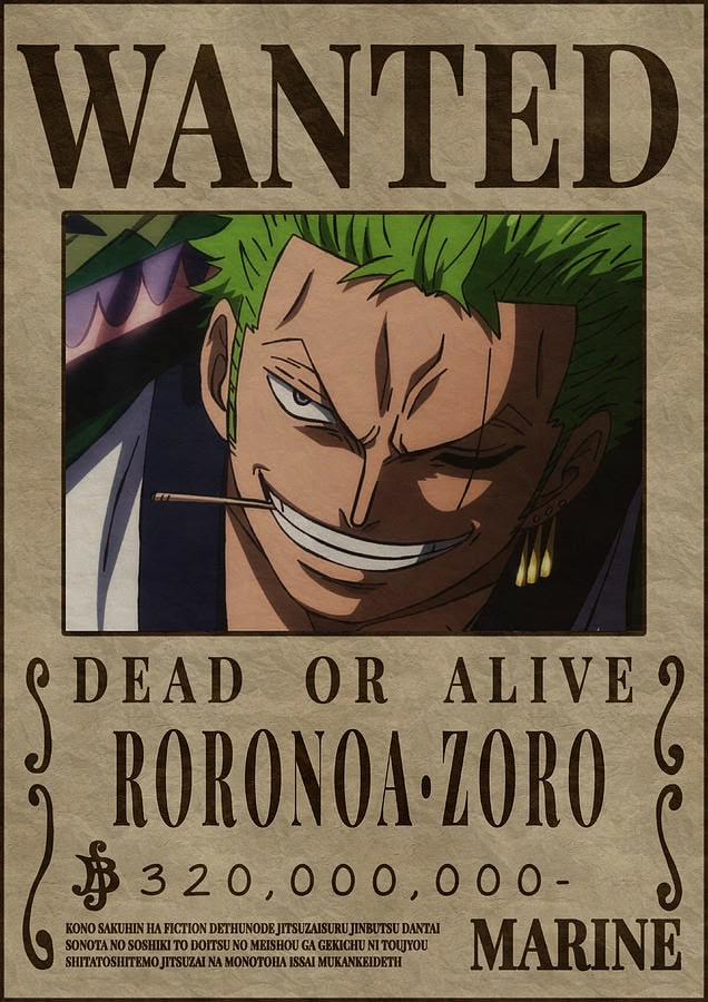 Zorojuro Wanted Poster