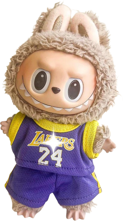 LABUBU Basketball Jersey Set Purple and Gold #24 Edition