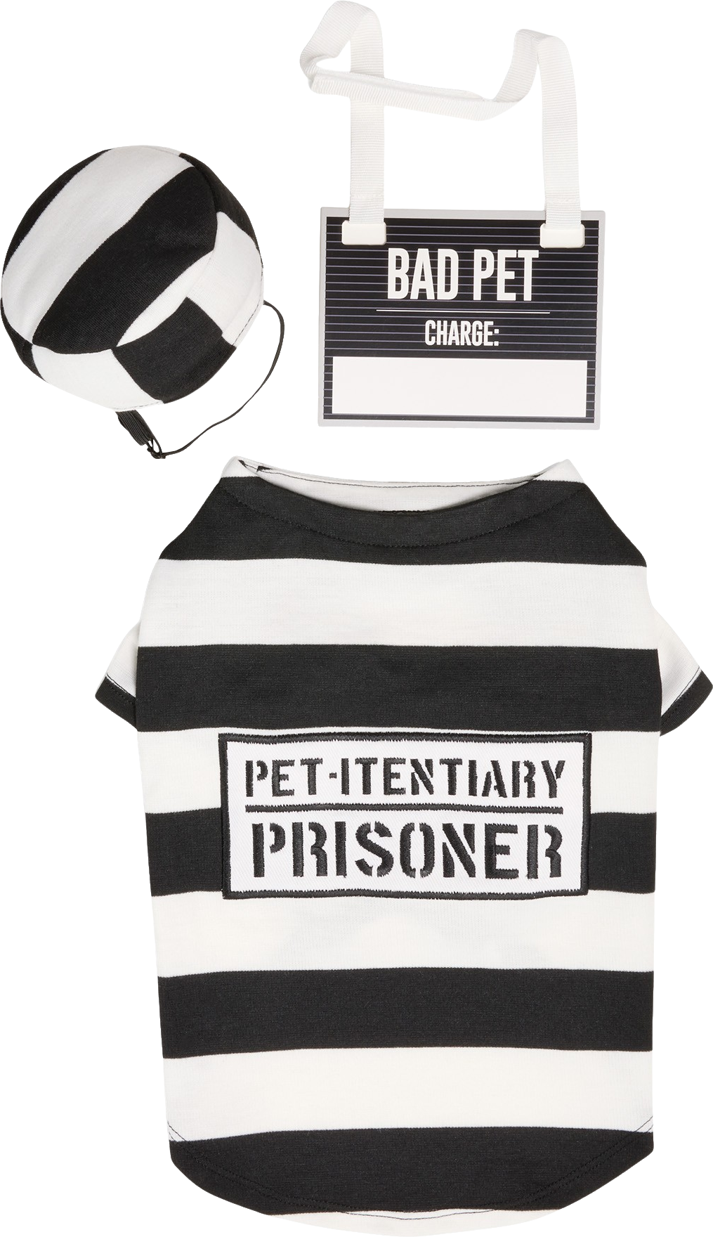 Prisoner 3-Piece Pet Halloween Costume
