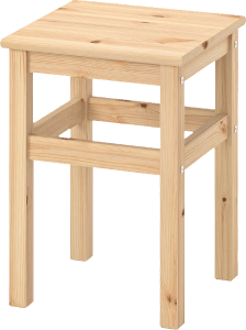 ODDVAR Pine Stool
