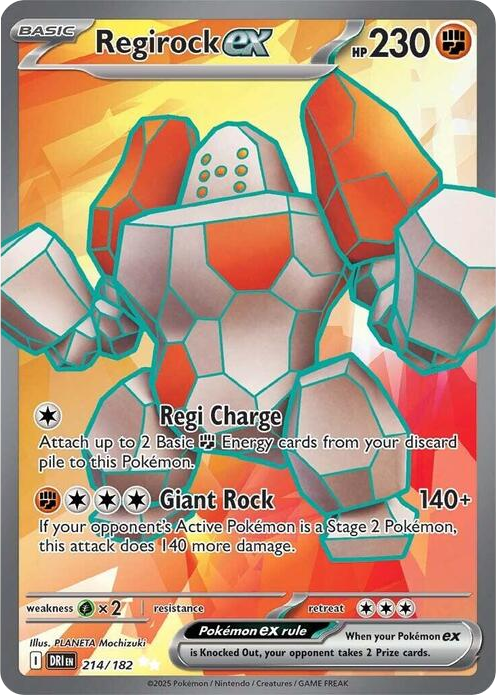 Pokémon Regirock ex Full-Art #214 NM (EN)