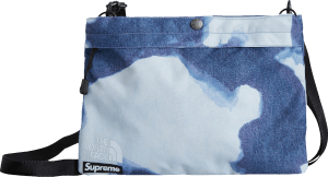 Bleached Denim Print Shoulder Bag