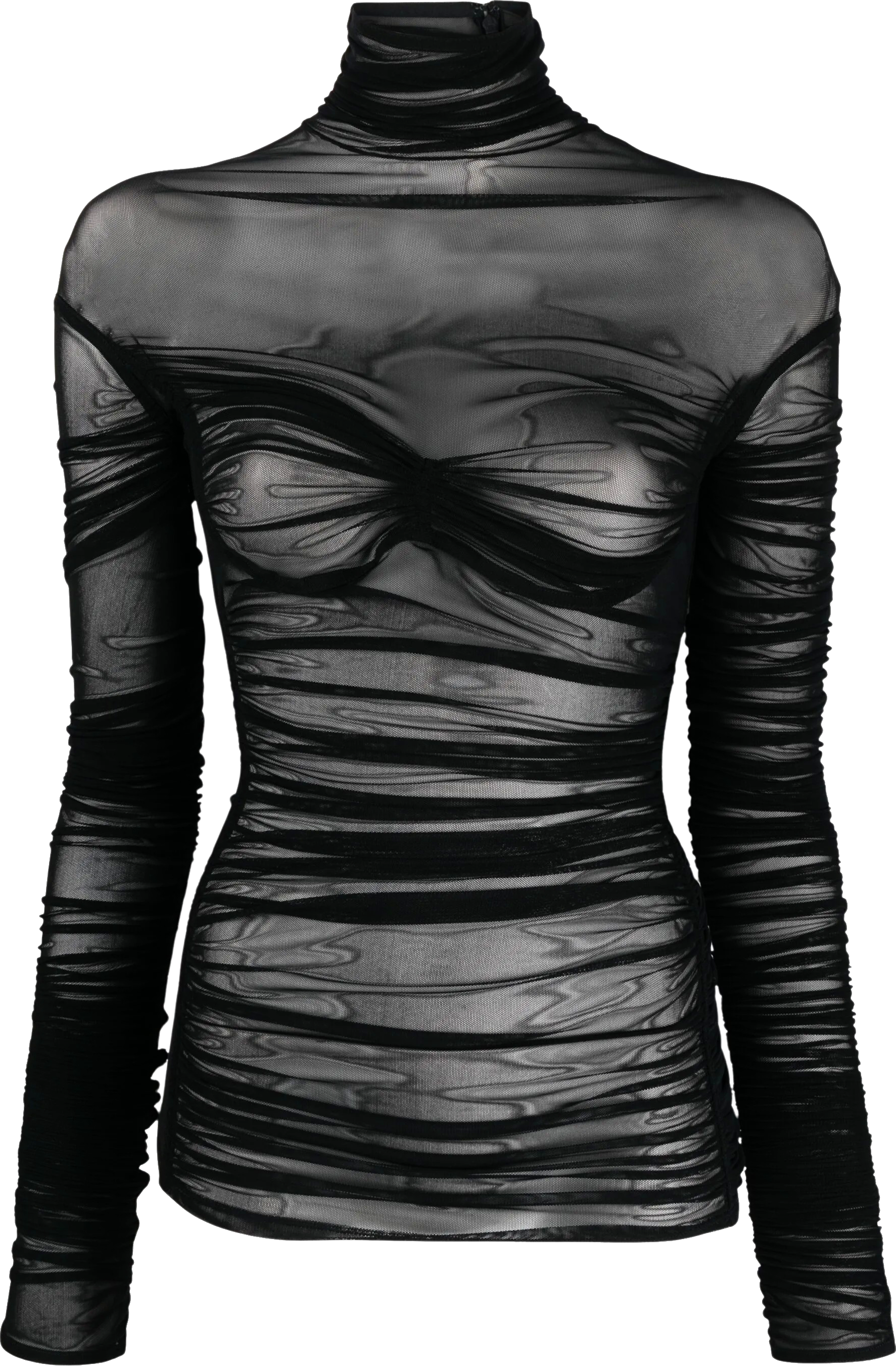 Draped Mesh Top

