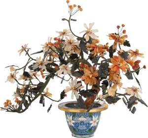 Quartz Tree Cloisonné Enamel Planter