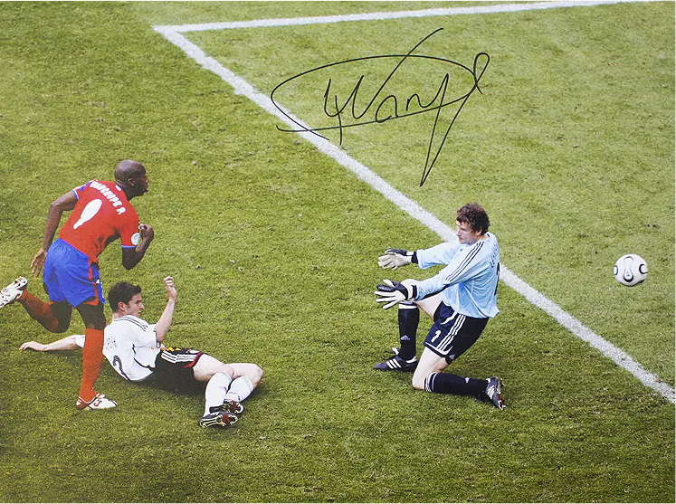 Paulo Wanchope Signed Costa Rica Photo