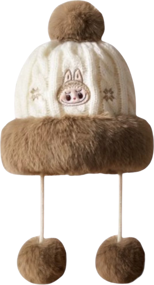 Labubu Warm Fluffy Plush Hat