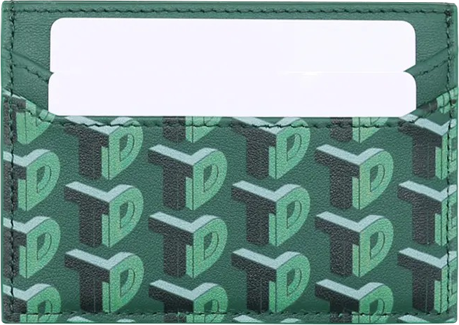 Green Leather Card Holder