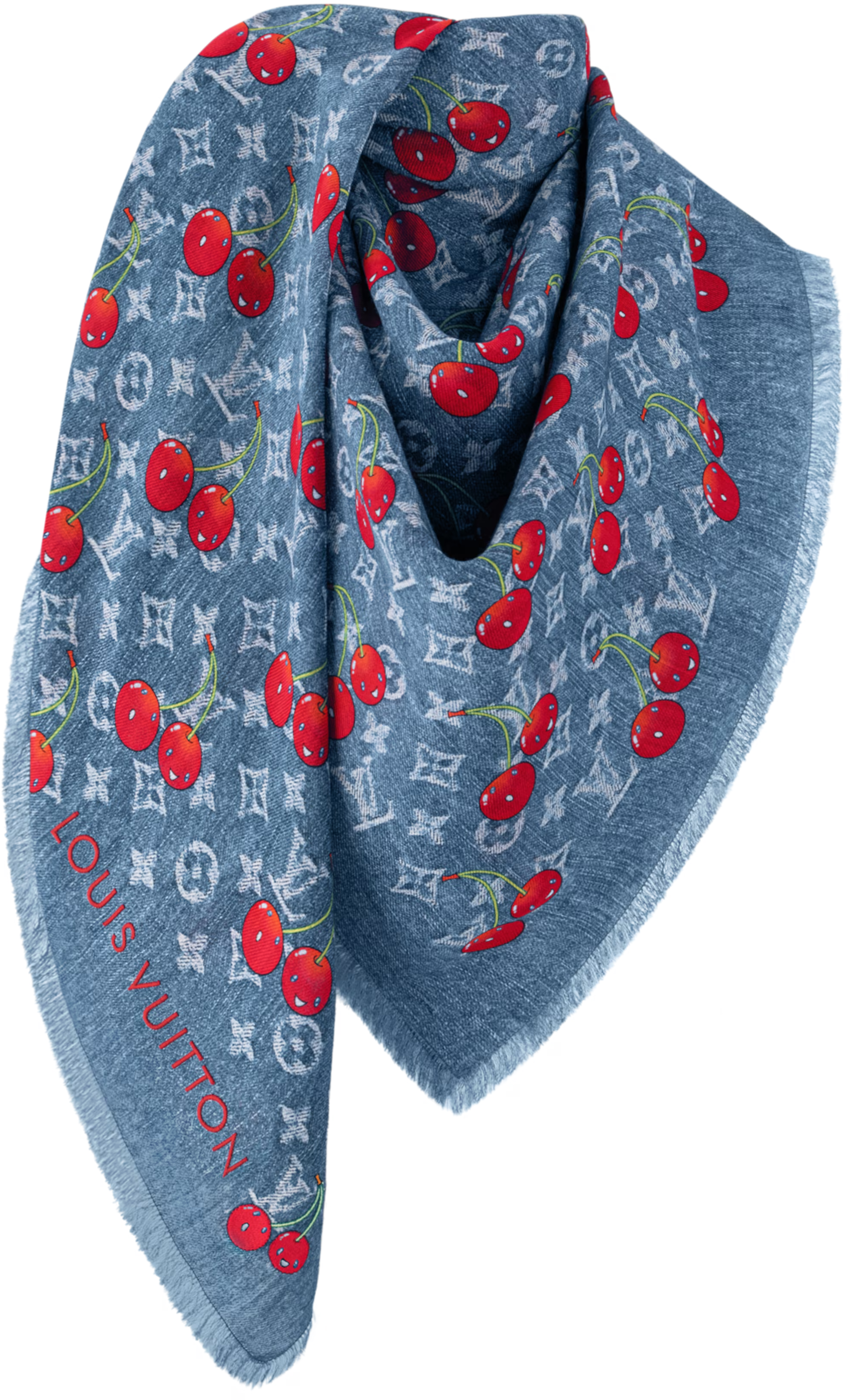 Denim Cerise Shawl