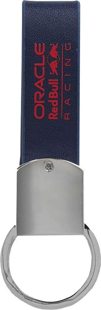 Leather Strap Keyring Navy
