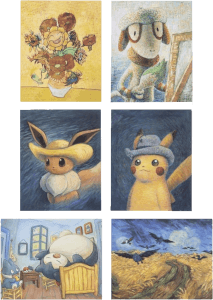 Pokemon Center x Van Gogh Museum Pokemon Paintings 6 Pack Posters