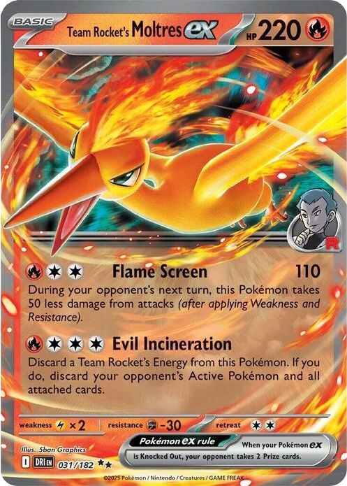 Pokémon Team Rocket's Moltres ex #031 NM (EN)