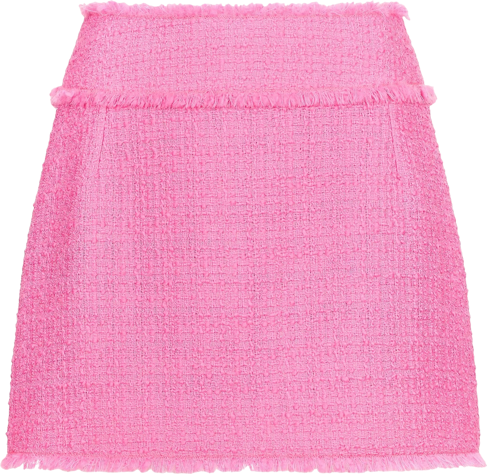 High Waist Tweed Miniskirt