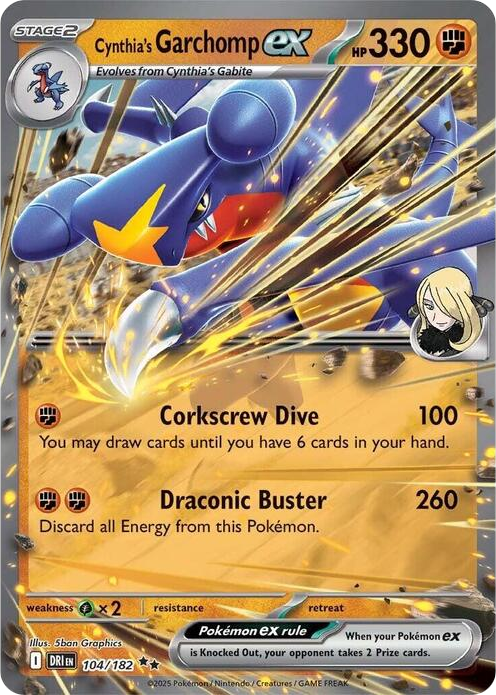 Pokemon Cynthia's Garchomp ex #104 NM (EN)