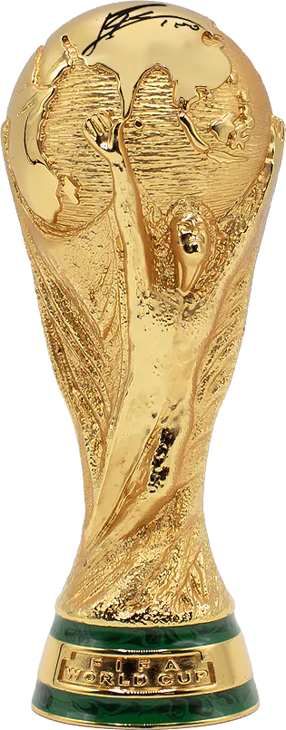 Lionel Messi Signed Replica Trophy
