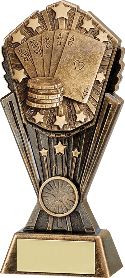 Large Cosmos Full House Poker Trophy