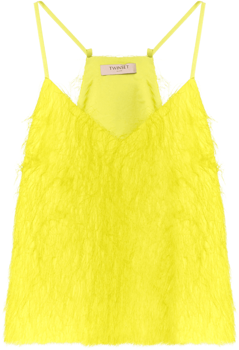Textured Fringe Sleeveless Top