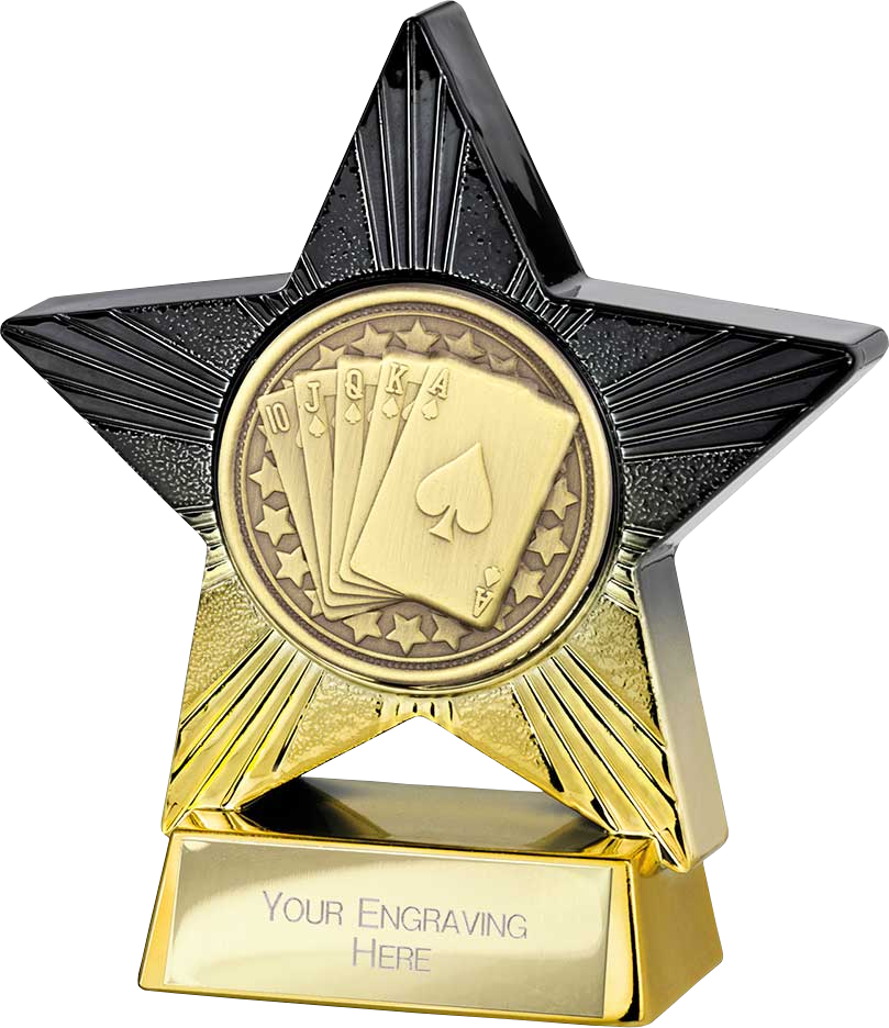 SuperStar Poker Cards Trophy