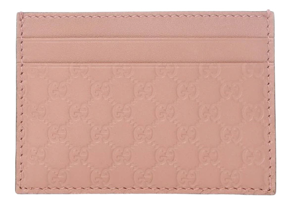 Gucci Card Case Microguccissima (5 Card Slot) Soft Pink