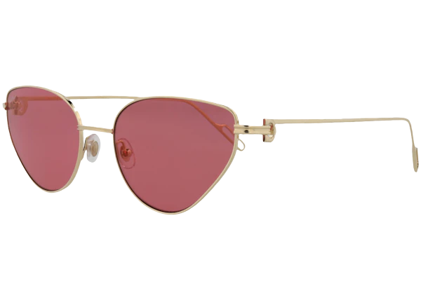 Cartier Cat Eye Sunglasses Gold/Gold/Red