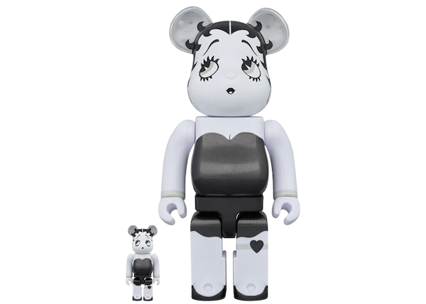 Bearbrick x Betty Boop 100% & 400% Set Black & White Ver.