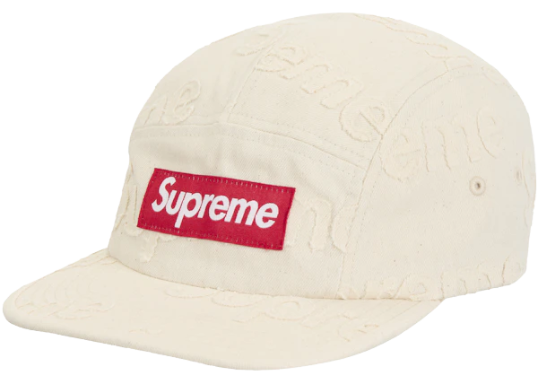Supreme Lasered Denim Camp Cap White