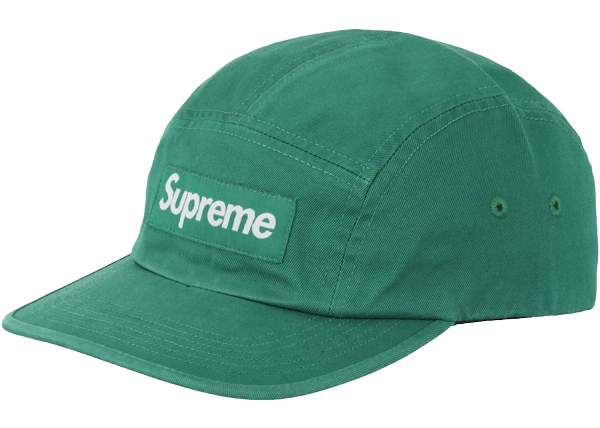 Supreme Washed Chino Twill Camp Cap (FW24) Green