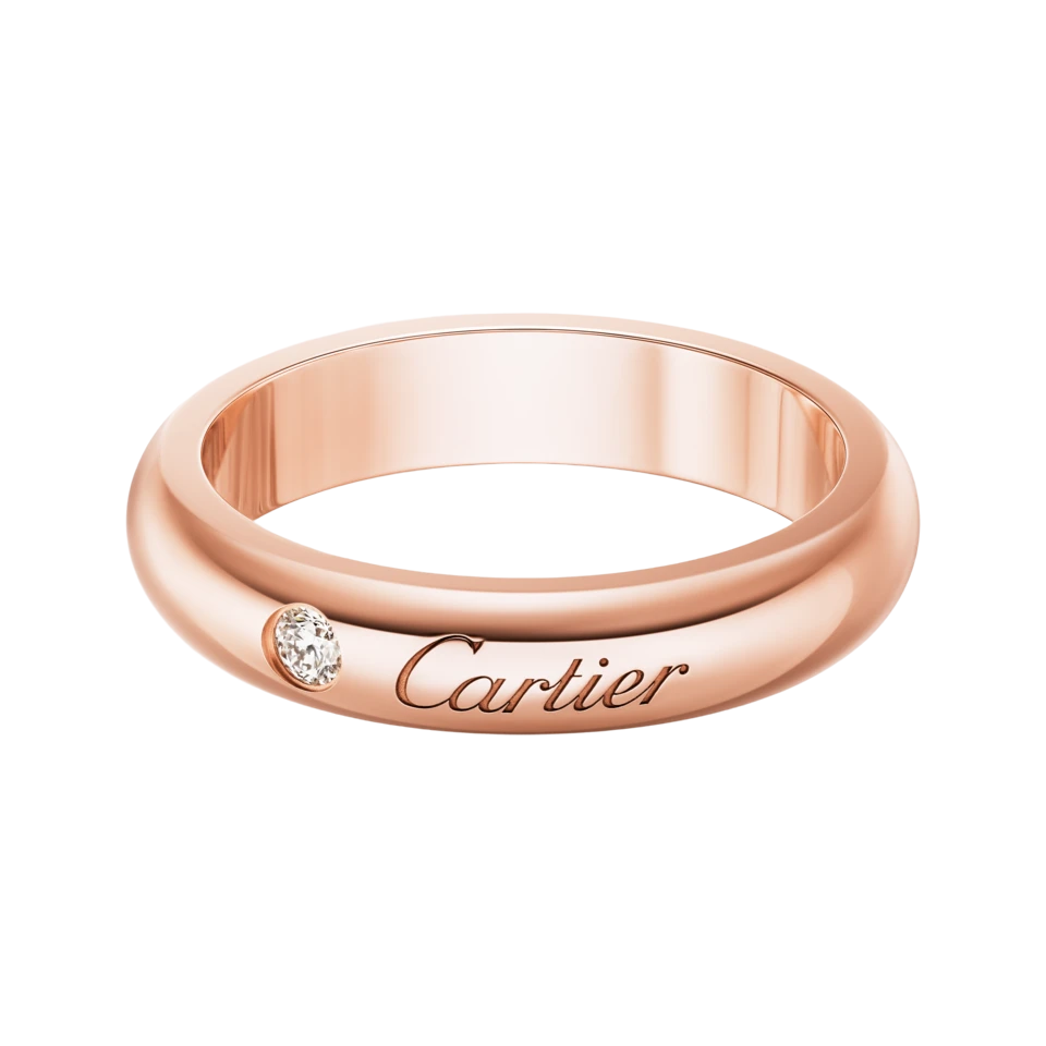 C de Cartier wedding band Rose gold, diamond