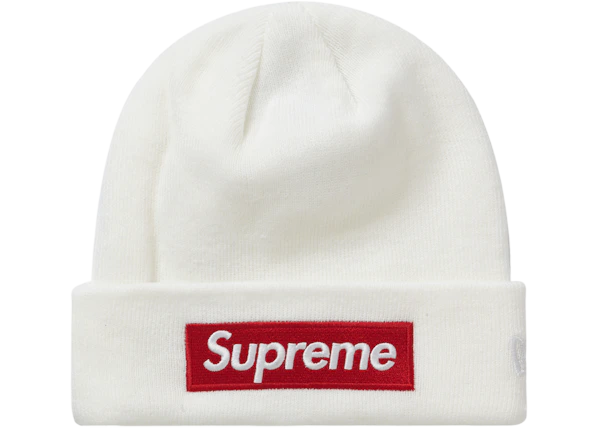 Supreme New Era Box Logo Beanie (FW21) White