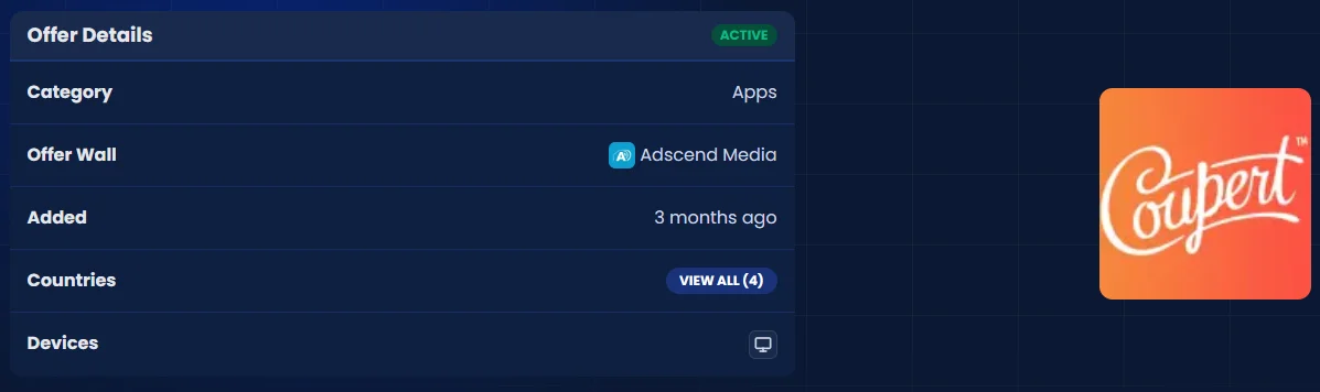 Coupert Shopping Offer Details