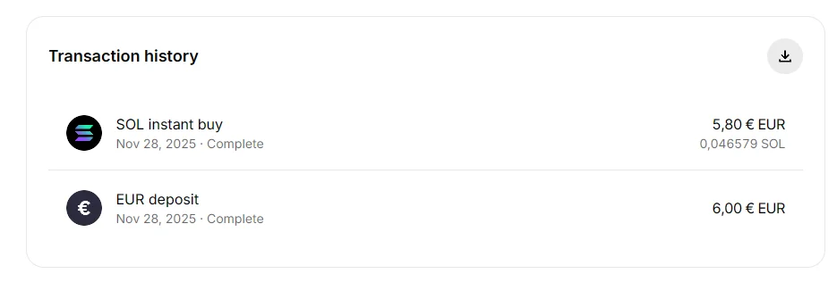 Gemini Transaction History