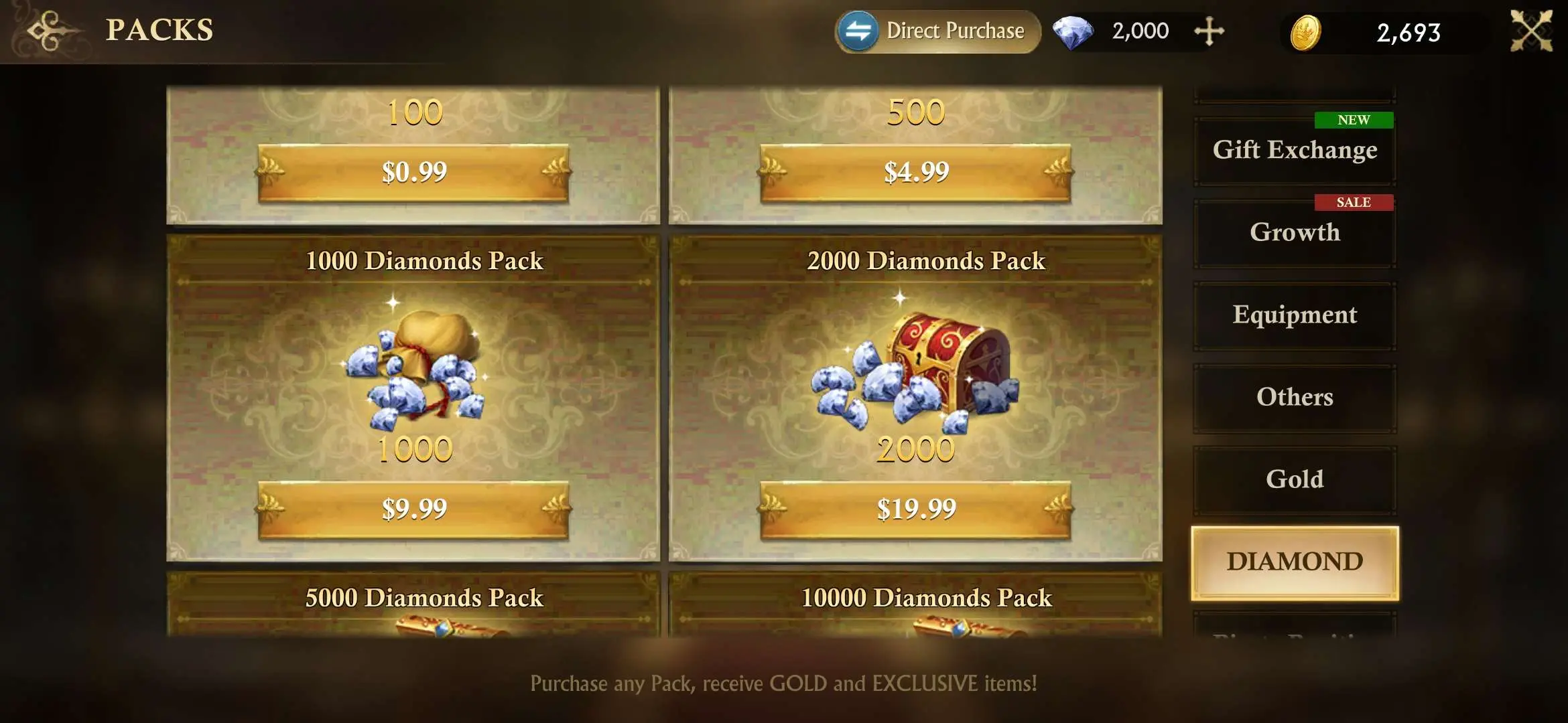 Cash Shop - Guns of glory