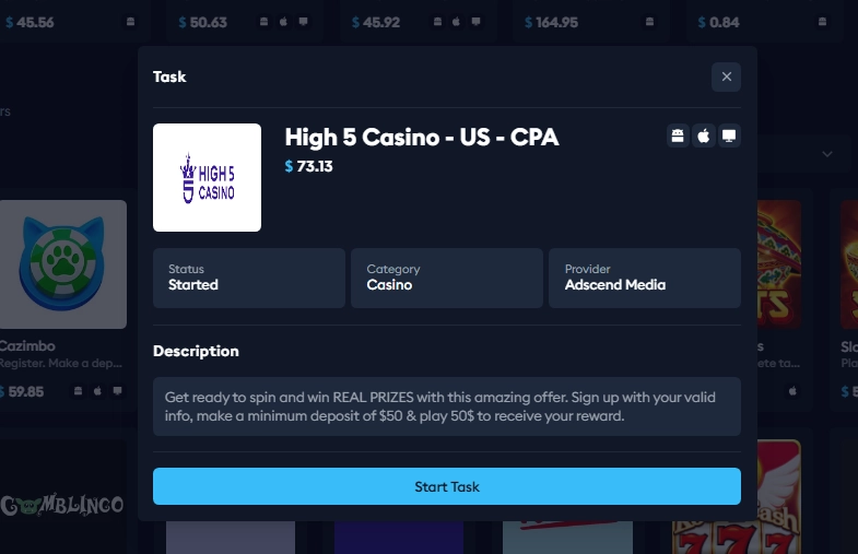High 5 Casino Offer