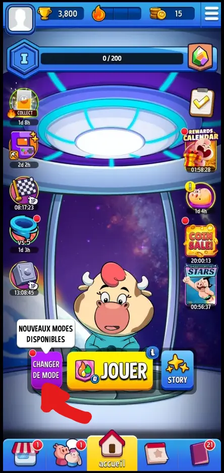 Showdown Mode Selection