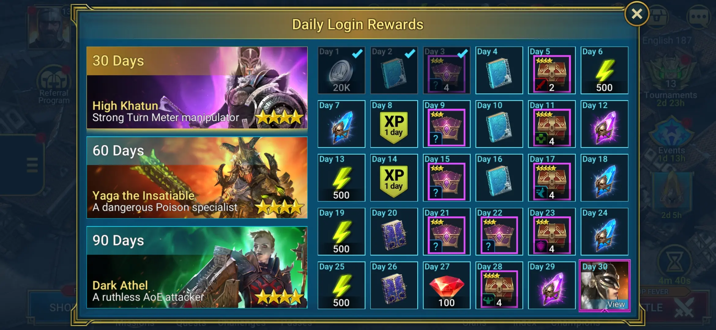 Daily Rewards
